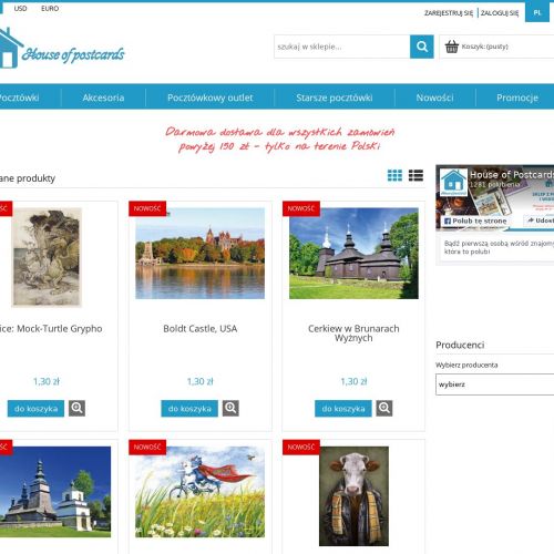 Pocztówki z mapami sklep