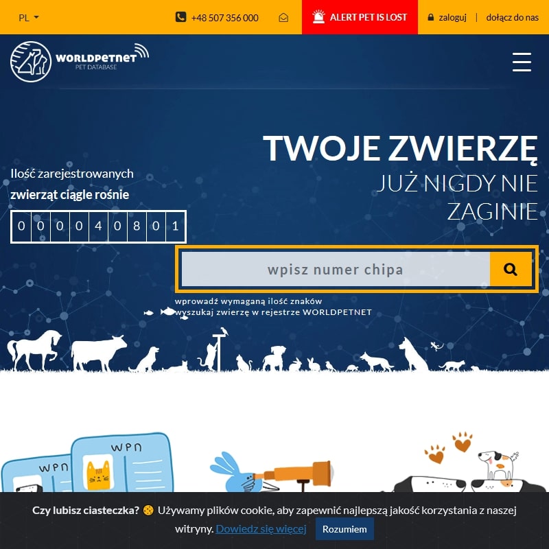 Rejestr zaczipowanych zwierząt