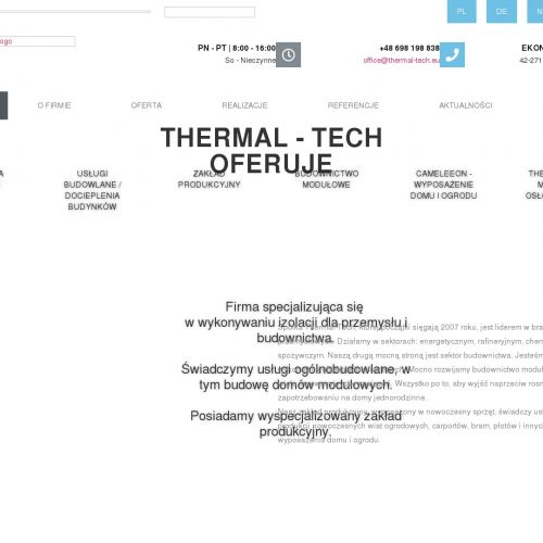 Izolacje spienionym poliuretanem