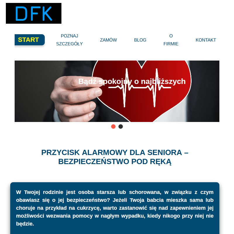 Przycisk alarmowy dla seniora