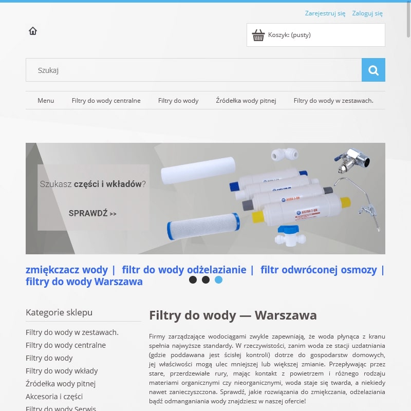 Warszawa - filtr mechaniczny narurowy