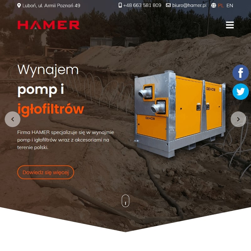 Pompy do systemów igłofiltrowych - Szczecin