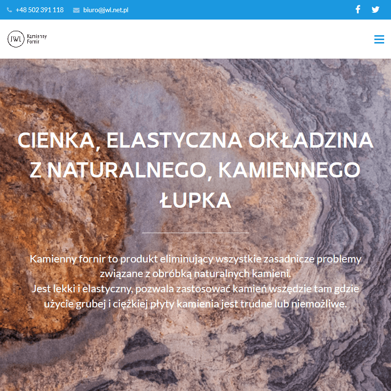 Okładziny ozdobne z kamienia